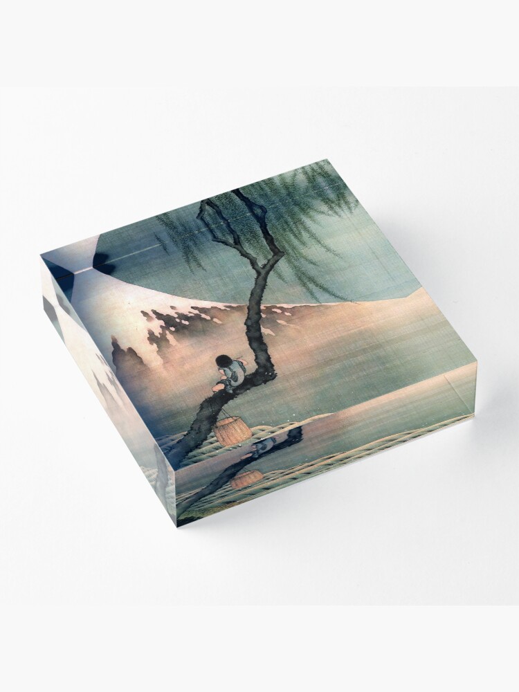 Alternate view of Boy on the Tree hokusai Acrylic Block
