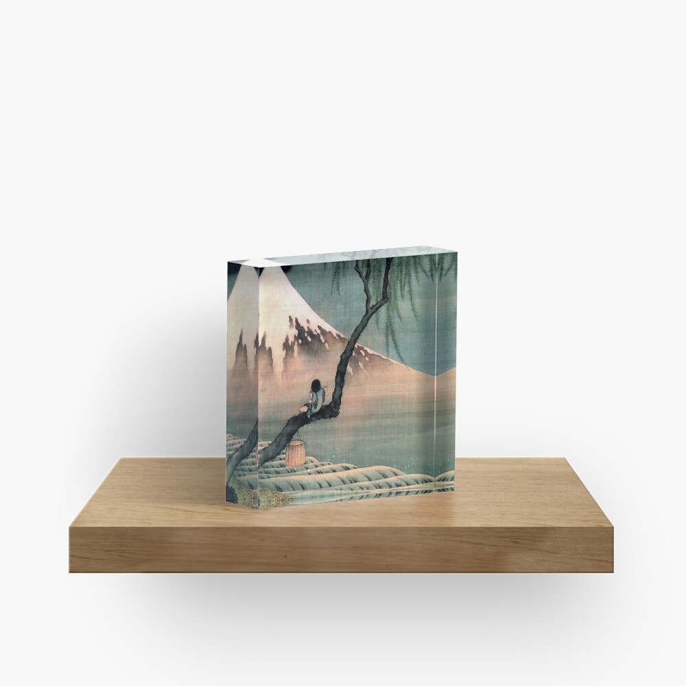 Boy on the Tree hokusai Acrylic Block