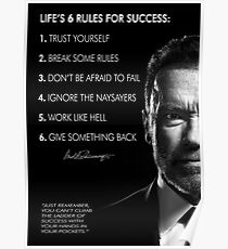 Arnold Schwarzenegger's 6 rules for success Poster