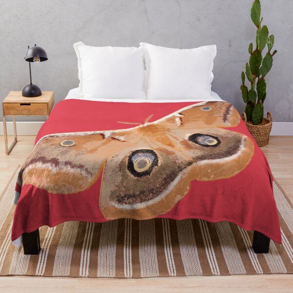 Item preview, Emperor Gum Moth (Opodiphthera eucalypti) large on Coral designed and sold by ChrissyWild.