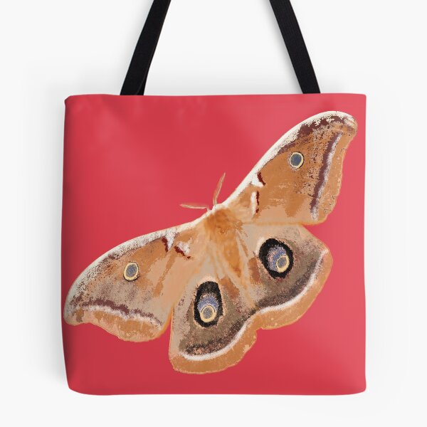 Item preview, Emperor Gum Moth (Opodiphthera eucalypti) large on Coral designed and sold by ChrissyWild.