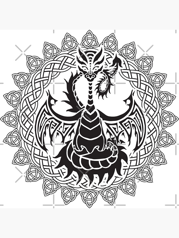 China Chinese dragon Tattoo, Dragon Line Art, legendary Creature, dragon,  monochrome png | PNGWing