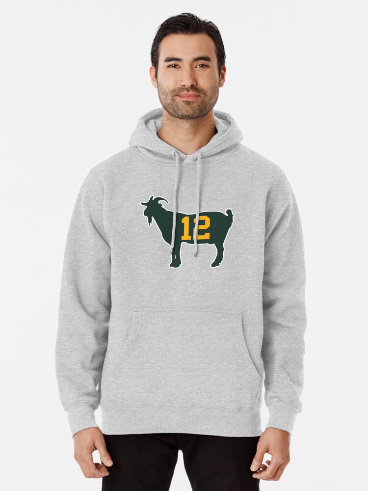 Men's Aaron Rodgers Gray Green Bay Packers Smile Pullover Hoodie 