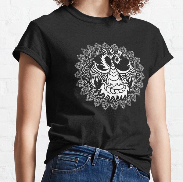 Zen Tattoo Dragon Meditating in Celtic Mandala Classic T-Shirt