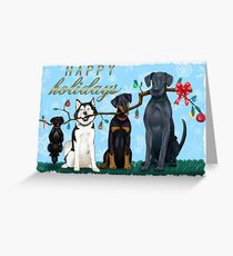 Holiday Dogs Greeting Card