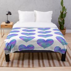Opal Herz Fleecedecke