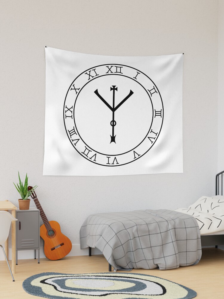 Thumbnail 1 of 3, Tapestry, Protection Wheel (in black) designed and sold by ANGELSONLY.
