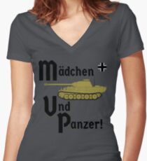 Girls and Tanks! Women's Fitted V-Neck T-Shirt