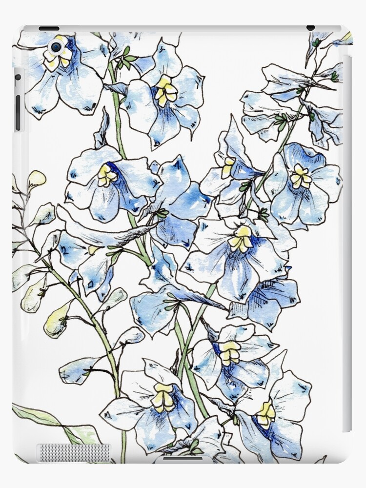 Funda y vinilo para iPad « enormes tallos de flores azules con forma de  mariposa. He tratado de capturar algo de esa hermosa energía aquí.» de  JRoseDesign | Redbubble