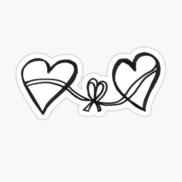 Hearts connection Sticker