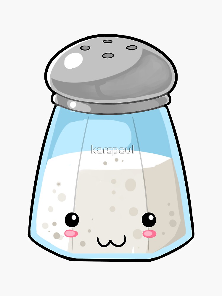"Salt Shaker Kawaii" Sticker by karspaul Redbubble