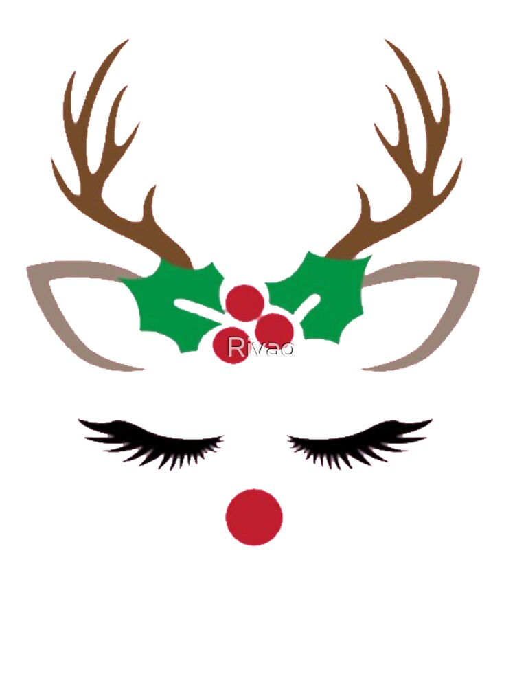 Download Female Reindeer Christmas Holiday Design Baby T Shirt By Rivao Redbubble