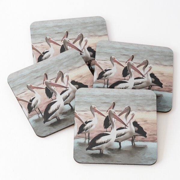 Item preview, Stocksom Old Jetty Pelicans designed and sold by Stocksom  Art Prints.