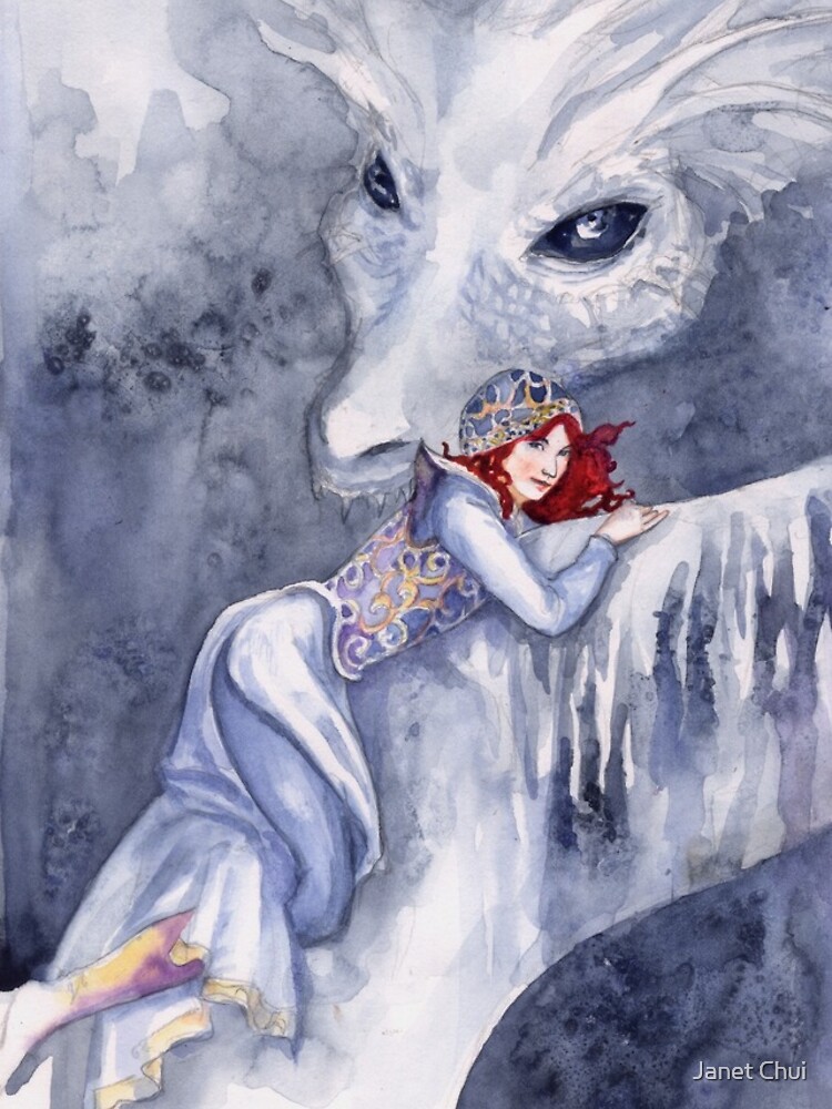 Thumbnail 4 of 4, iPhone Case, White Dragon Rider designed and sold by janetchui.