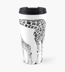Giraffe, schwarz und weiß Thermobecher