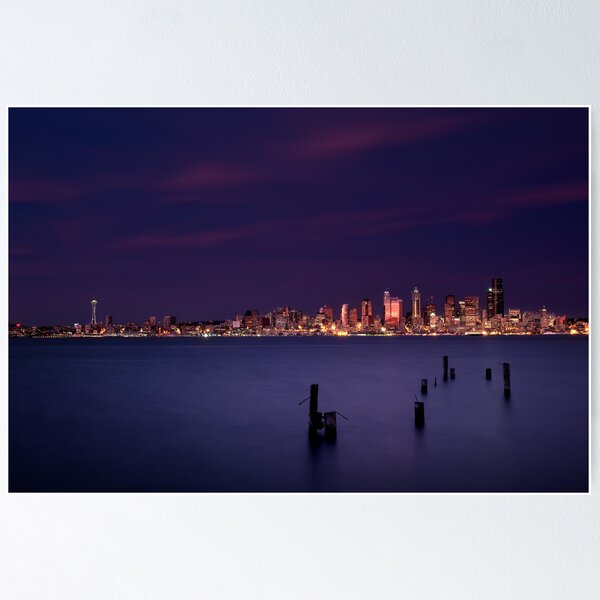 Item preview, Seattle Skyline - The Blue Hour designed and sold by van Kampen Photography.