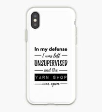 Funny Quotes About Knitting Life iPhone Case