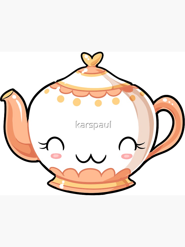 But First Tea Cute Kawaii Tea Kettle - But First Tea - Magnet