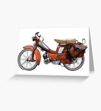 Vintage French Motobecane Moped Greeting Card