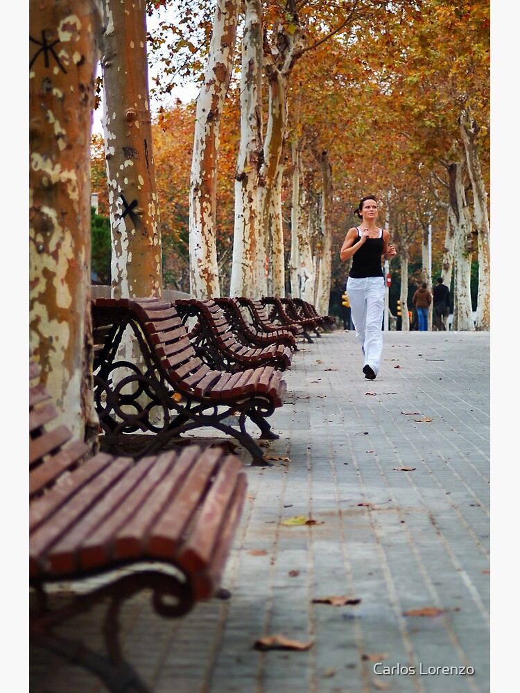 Girl Jogging in Barcelona Park by carloslorenzo