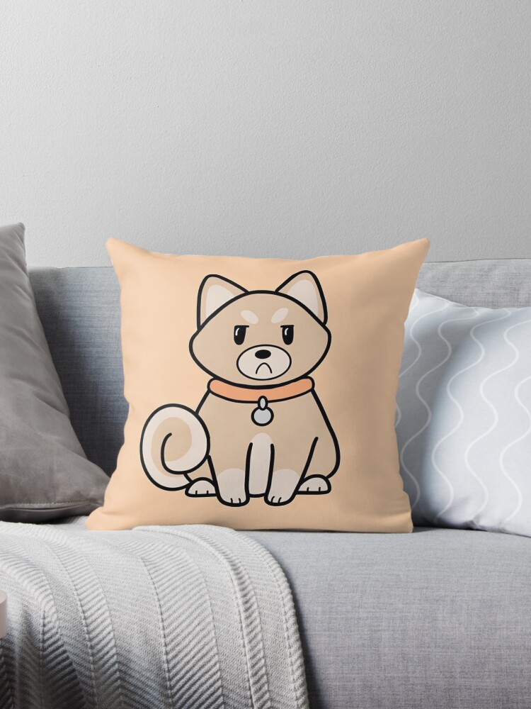 shiba inu cartoon pillow