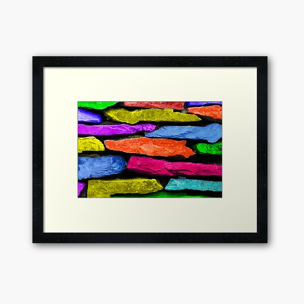 Colored Wall Framed Art Print