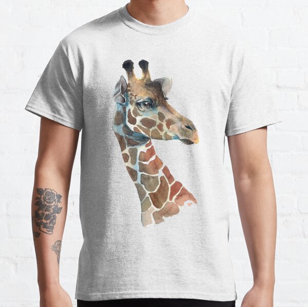 Giraffe watercolor Classic T-Shirt