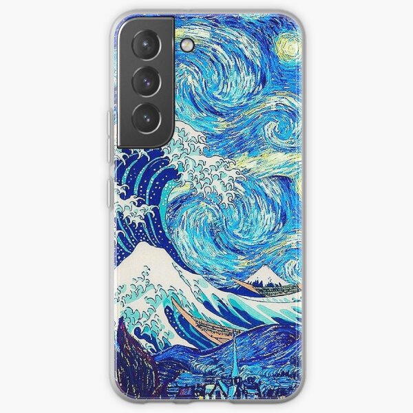 The Great Wave Hokusai - Starry Night Van Gogh Samsung Galaxy Soft Case