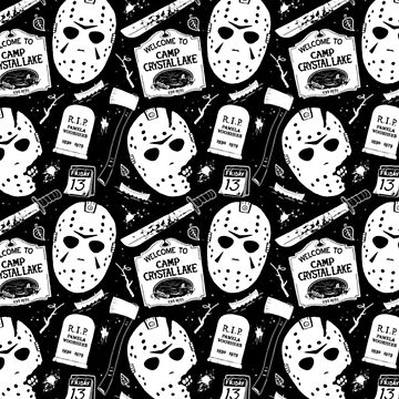 Horror Movie Friday The 13th Jason Voorhees Pattern Phone Case for IPhone  5s 6 6S 7 7 Plus X XR XS MAX Samsung S3 S4 S5 S6 S7 S8 S9 Note8 9 PLUS NOTE
