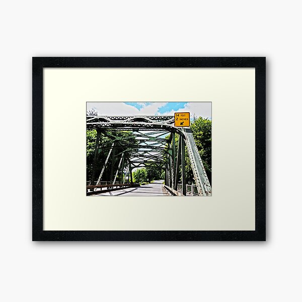 Vernonia Oregon Bridge Framed Art Print