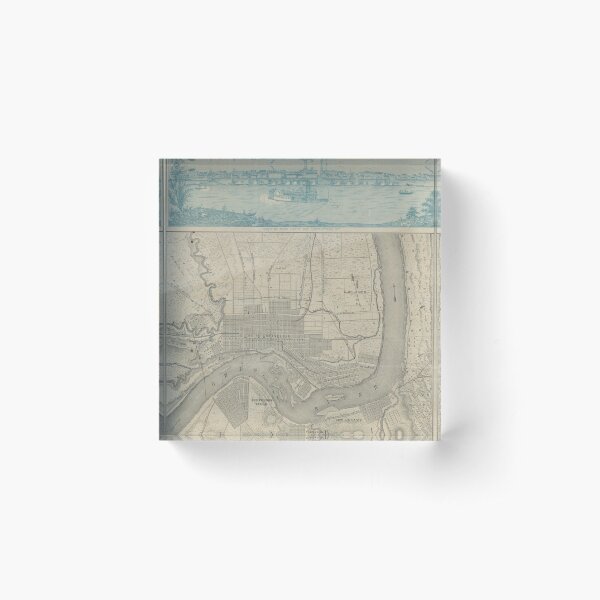 Item preview, Vintage Map of Louisville KY (1870) designed and sold by BravuraMedia.