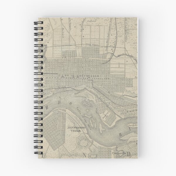 Item preview, Vintage Map of Louisville KY (1870) designed and sold by BravuraMedia.