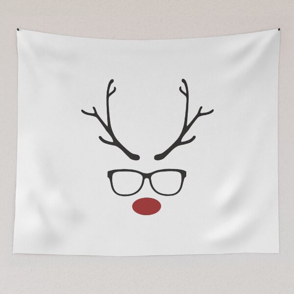 Item preview, Reindeer glasses nerd gift red nose Rudolf moose designed and sold by Franja2.