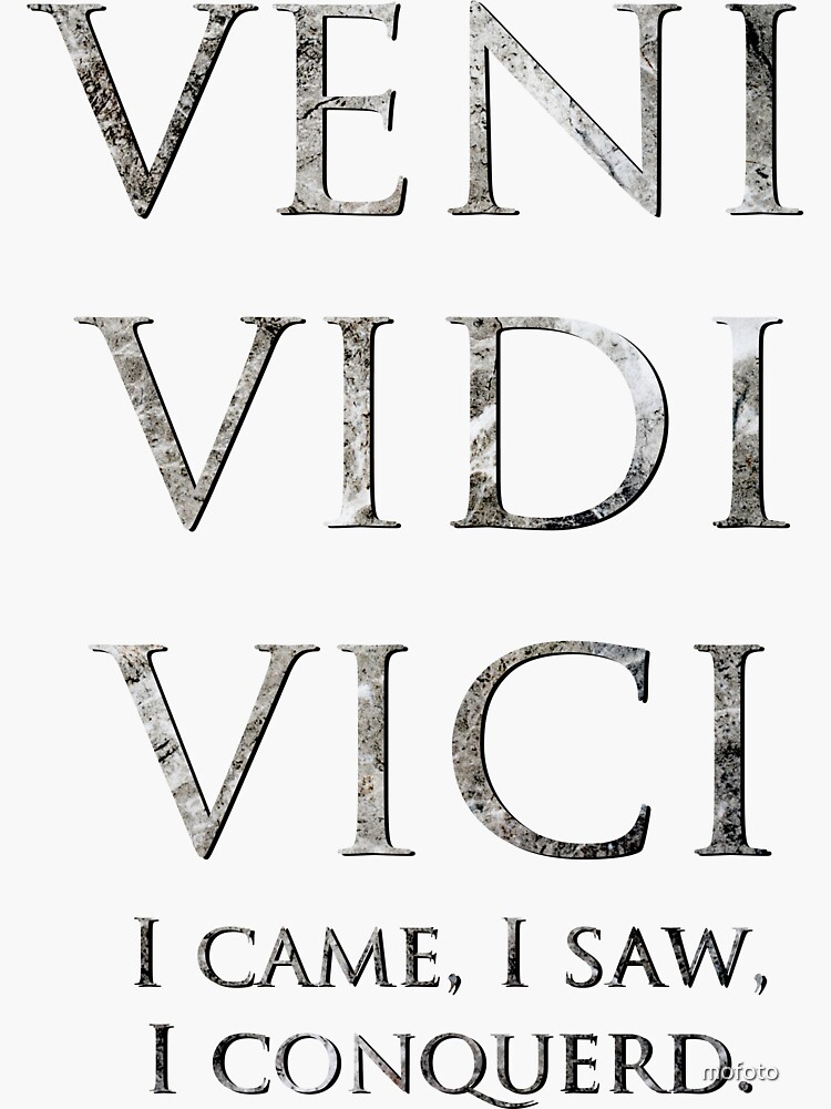 Veni Vidi Vici Classic Round Sticker