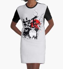 Japan Spirits Graphic T-Shirt Dress