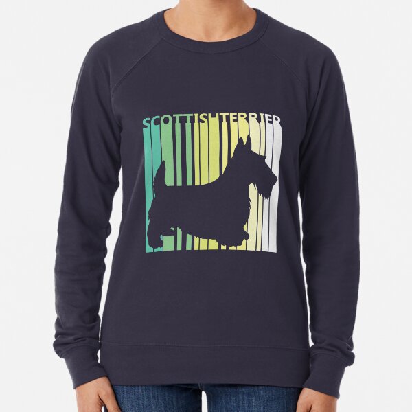 Cute Scottish Terrier Silhouette Lightweight Sweatshirt