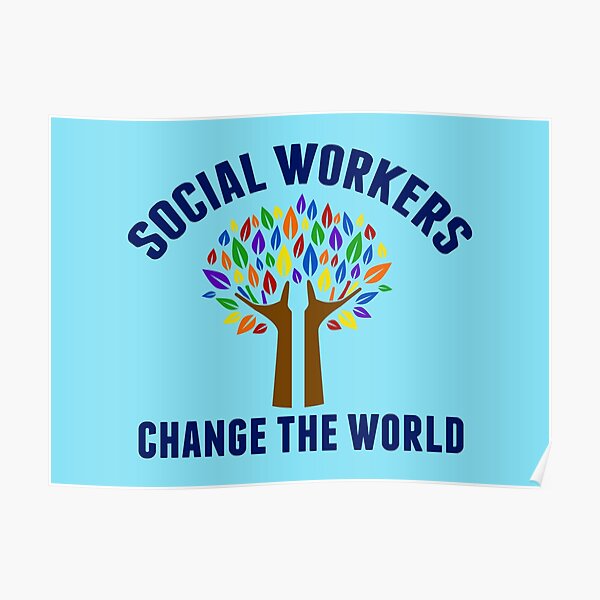 Cita inspiradora de trabajo social Póster
