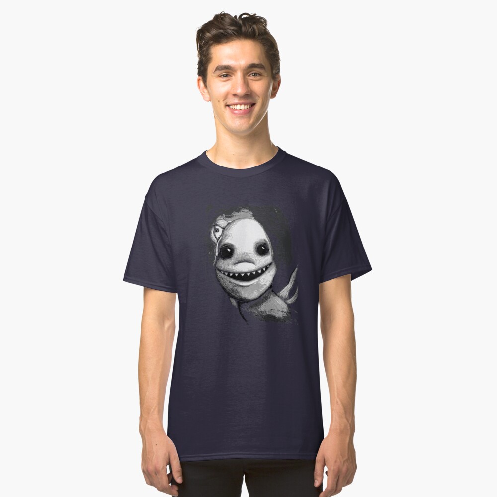 Meeting New People for Nessie and Mermaid (Grayscale Version) Classic T-Shirt