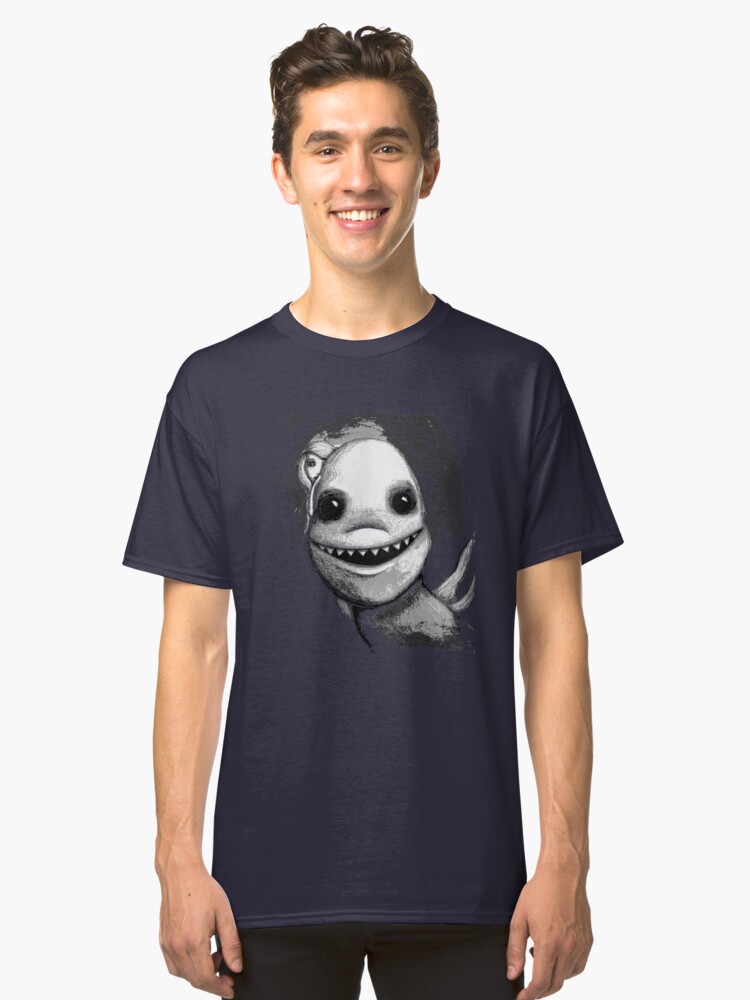 Alternate view of Meeting New People for Nessie and Mermaid (Grayscale Version) Classic T-Shirt