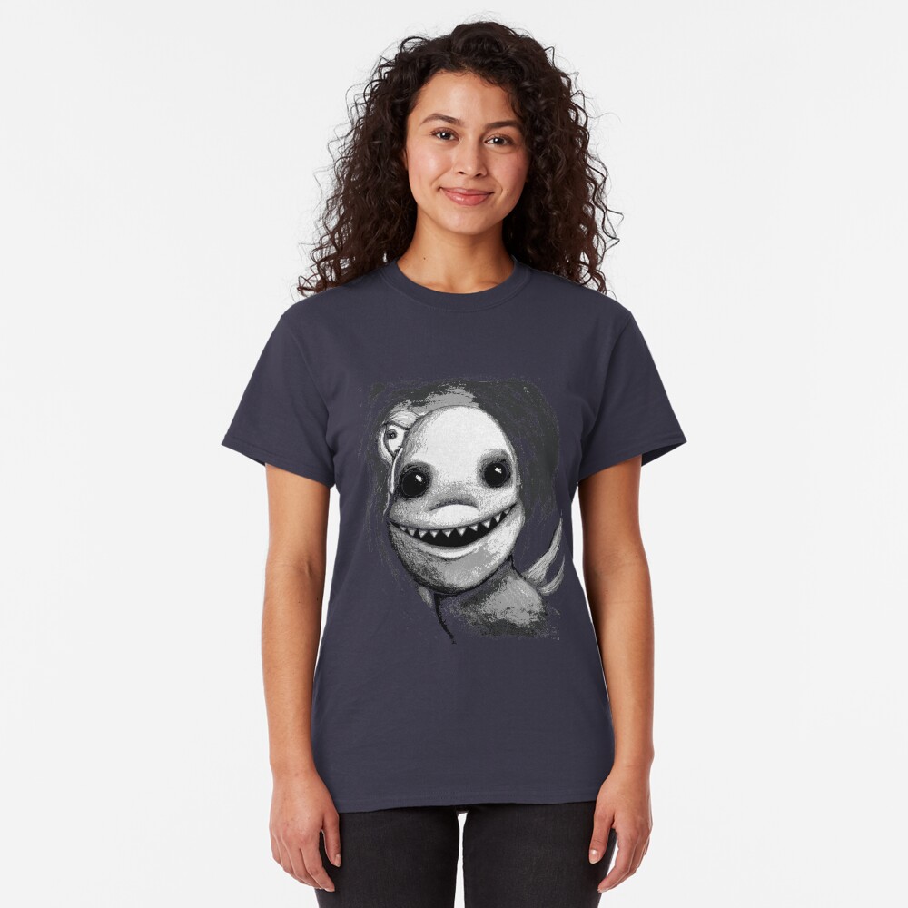 Meeting New People for Nessie and Mermaid (Grayscale Version) Classic T-Shirt