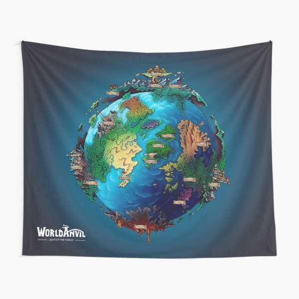 World Anvil Blue Tapestry Tapestry