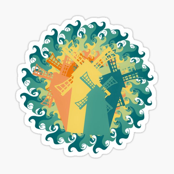 Windmills Mandala Dutch Sticker