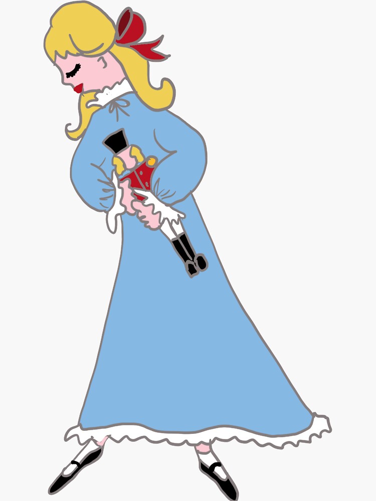 "Clara and her Nutcracker from The Nutcracker Suite" Sticker by