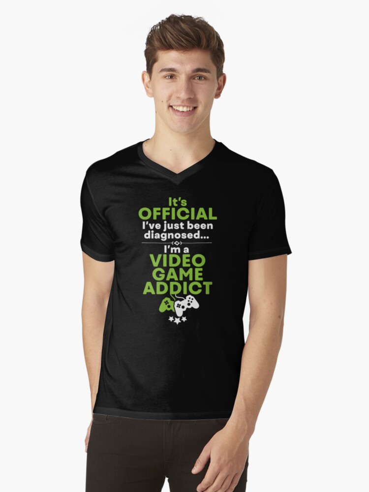 Funny Video Gamer T Shirt And Gift Ideas Video Game Addict Gamer Gift T Shirt By Gameongifts Redbubble - roblox addict logo t shirt xbox ps4gamer fans tshirt youtube fans top great present for birthday gift