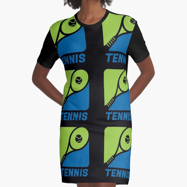 Tennis Sport Hobby Leisure Gift Tennis Court Graphic T-Shirt Dress