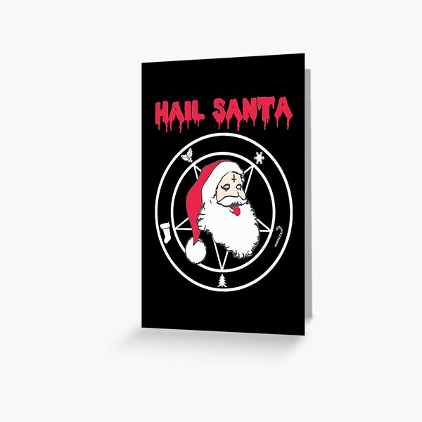 Item preview, HAIL SANTA! - Funny Heavy Metal Father Christmas Design designed and sold by ToruandMidori.