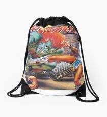Street Fighter II Ryu, Chun Li & Blanka Drawstring Bag