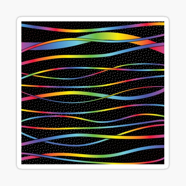 Pattern 016: Rainbow Strings Sticker