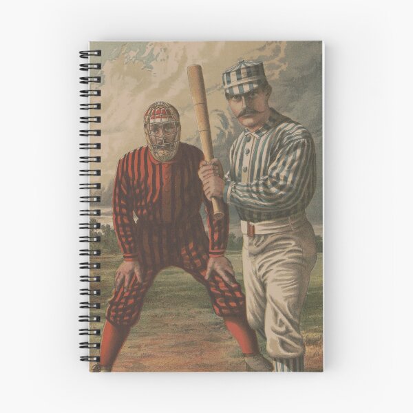Item preview, Vintage Baseball Batter and Catcher Illustration (1885) designed and sold by BravuraMedia.