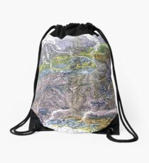 Vintage Geological Map of The Alps (1876) Drawstring Bag